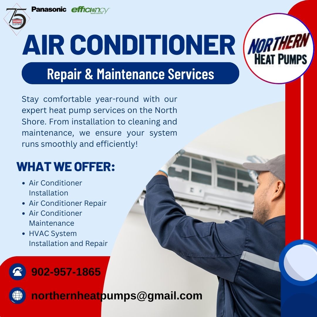 Technician performing maintenance on a wall-mounted heat pump unit